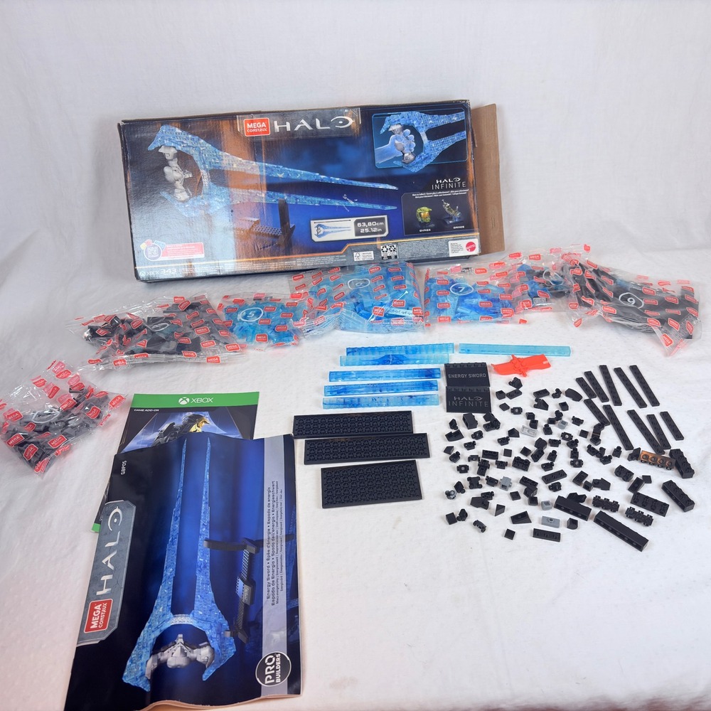 Mega Construx Halo Infinite Energy Sword Bldg Set 567 Pcs GBP05 Partially Open